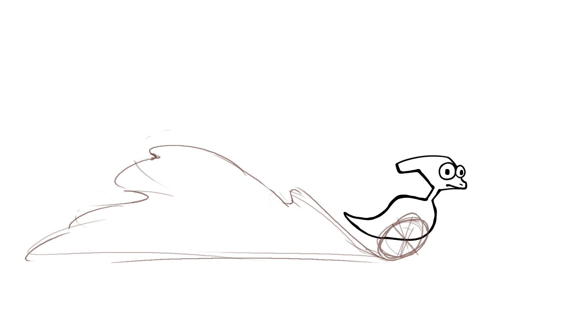 Test of dino running in water